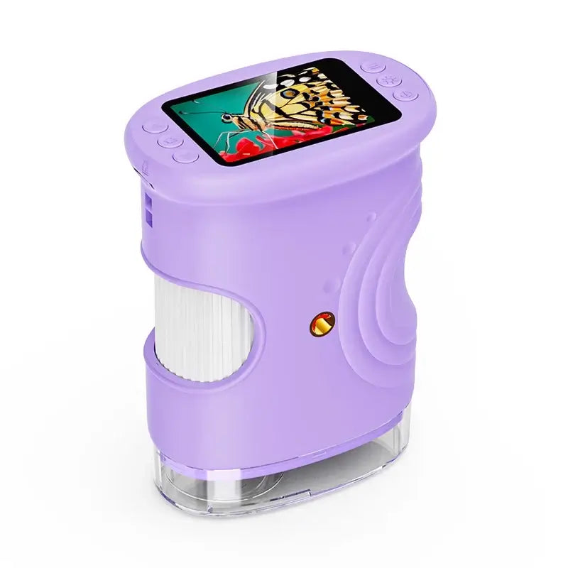 1000X Handheld Microscope for Kids 2.0" Screen Rechargeable Mini Pocket Digital Microscopes Portable Edu Gift Children Students