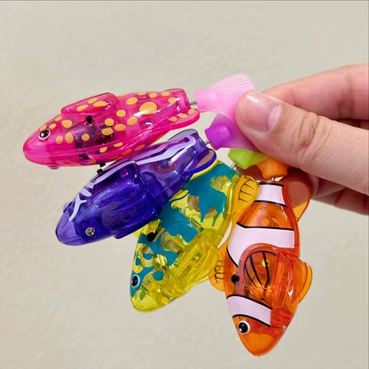 Baby Bath Light-Up Sensor Electric Small Fish Playing in Water Pet Fish Swimming Fish Can Swim Realistic Clownfish Toy